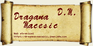 Dragana Maćešić vizit kartica